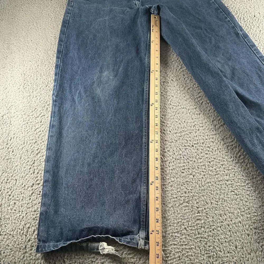 Scuffers Jumbo Jeans Mens 40(32 US) Blue Wide Leg Skater Baggy Denim Wash Grunge